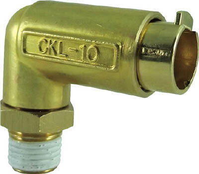 【メーカー型番】CKL-10-02H【JANコード】4537327007161【ブランド】チヨダ【特徴】●ストッパー部分への溶接スパッタの付着を防止するスリーブ付溶接治具専用です。●耐スパッタチューブのはく離後の内管と継手の接続部にスパッタが付着することもありません。●樹脂製取り外しリングを装備した継手はスパッタの付着により、動作不良が頻繁に発生しますが、Hタイプは機能で貢献します。【用途】●溶接治具などの配管。【仕様】●適合チューブ外径D(mm):10●接続口径:R1/4●質量(g):72.8●使用流体:空気●流体温度:-5〜60℃●使用圧力:1MPa【材質／仕上】●本体:黄銅●シールゴム:ニトリルゴム（NBR）【セット内容／付属品】【注意】【原産国】日本【送料について】北海道、沖縄、離島は送料を頂きます。