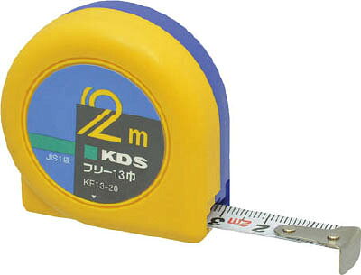 【メーカー型番】KF13-20K【JANコード】4954183128715【ブランド】KDS【特徴】●引っ掛け測定専用固定爪です。●フリー丸型コンベックスの基本型、コンパクトタイプです。●精密測定に最適です。【用途】【仕様】●テープ長さ(m):2.0●テープ幅(mm):13●水平保持(m):1.2●質量(g):60●固定爪●フリータイプ●JIS1級●片面目盛●455mmピッチ表示:あり●減速ボタン:なし●ショックアブソーバー:あり(テープ幅16mm)【材質／仕上】●テープ:スチール【セット内容／付属品】【注意】【原産国】マレーシア【送料について】北海道、沖縄、離島は送料を頂きます。
