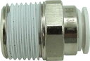 チヨダ ファイブメイルコネクタ W(白)8mm・R3/8【F8-03MW】(流体継手・チューブ・チューブ継手)