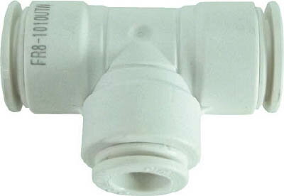 【メーカー型番】FR8-1010UTW【JANコード】4537327039759【ブランド】チヨダ【特徴】【用途】【仕様】●適合チューブ外径D1(mm):8●適合チューブ外径D2(mm):10×10●質量(g):8.7●使用流体:空気、水●流体温度:-5〜60℃(空気)、5〜40℃(水)●使用圧力:1MPa(空気)、0.3MPa(水)【材質／仕上】●本体:難燃性ポリブチレンテレフタレート（PBT）●シールゴム:ニトリルゴム（NBR）【セット内容／付属品】【注意】【原産国】日本【送料について】北海道、沖縄、離島は送料を頂きます。