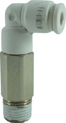 チヨダ ファイブロングメイル W（白）4mm・R1／8【F4-01M2LW】(流体継手・チューブ・チューブ継手)