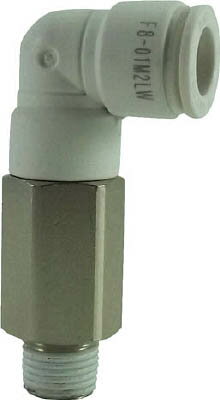 【メーカー型番】F8-01M2LW【JANコード】4537327035355【ブランド】チヨダ【特徴】●PBT樹脂を採用し、スパッタ等の延焼事故を防止。●空気圧汎用型継手では初の軽量化を実現。【用途】【仕様】●適合チューブ外径D(mm):8●接続口径:R1/8●質量(g):31.6●使用流体:空気、水●流体温度:-5〜60℃(空気)、5〜40℃(水)●使用圧力:1MPa(空気)、0.3MPa(水)【材質／仕上】●本体:難燃性ポリブチレンテレフタレート（PBT）●シールゴム:ニトリルゴム（NBR）【セット内容／付属品】【注意】【原産国】日本【送料について】北海道、沖縄、離島は送料を頂きます。