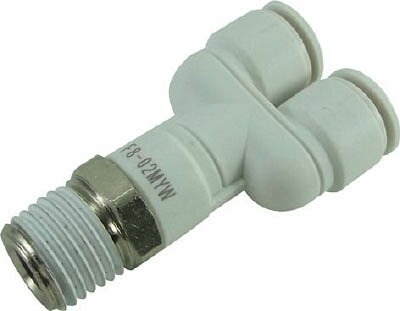 チヨダ ファイブメイルブランチワイ W（白）8mm・R1／4【F8-02MYW】(流体継手・チューブ・チューブ継手)