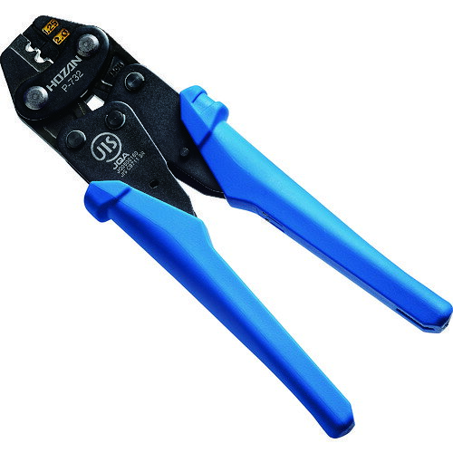 HOZAN 圧着ペンチ（裸圧着端子・裸圧着スリーブ用）【P-732】(電設工具・圧着工具)(代引不可)【送料無料】