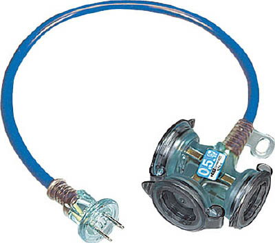 ハタヤ 防雨型2Pショートタップ 0．5m ブルー【FX-005-B】(コードリール・延長コード・延長コード)