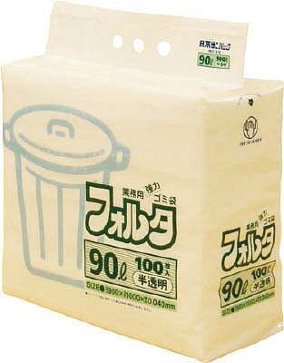 サニパック F−9H環優包装フォルタ90L白半透明【F-9H-HCL】(清掃用品・ゴミ袋)【送...