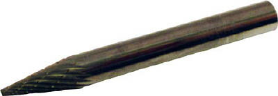 スーパー 超硬バーシャンク径6ミリ（円錐型）ダブルカット刃径6．0波長12．7【SB5C01】(研削研磨用品・..