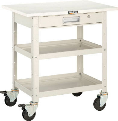 TRUSCO バーディワゴン 600X400 引出 天板付 YG色 BDW762TVYG【送料無料】