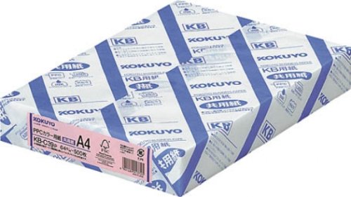 A4 Size Paper - コクヨ PPCカラー用紙 共用紙 FSC認証 ピンク A4 500枚 KB-C39P