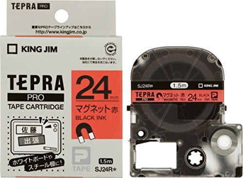 キング テープカートリッジ マグネット アカ (SJ24R) キング テープカートリッジ マグネット アカ (SJ24R)