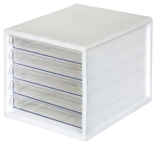 ナカバヤシ A4レターケース 一体型ボディタイプ/5段 ホワイト A4E-05W (A4E-05W)【送料無料】