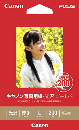 Canon 写真用紙・光沢 ゴールド L判 200枚 GL-101L200 (GL-101L200)