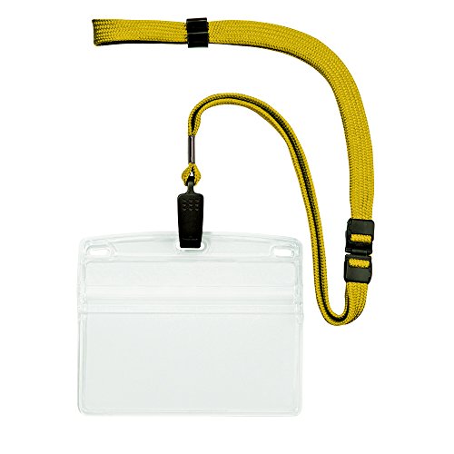 オープン工業 吊り下げ名札 クリップ式 ソフトヨコ(特大サイズ) 黄 10枚 NL-21-YE (NL-21-YE)