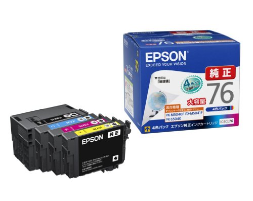 Refill Ink - EPSON 純正インクカートリッジ IC4CL76 大容量 (IC4CL76)【送料無料】