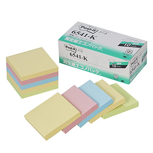 スコッチ・3M ポストイット ノート エコノパック (6541-K) (1箱)