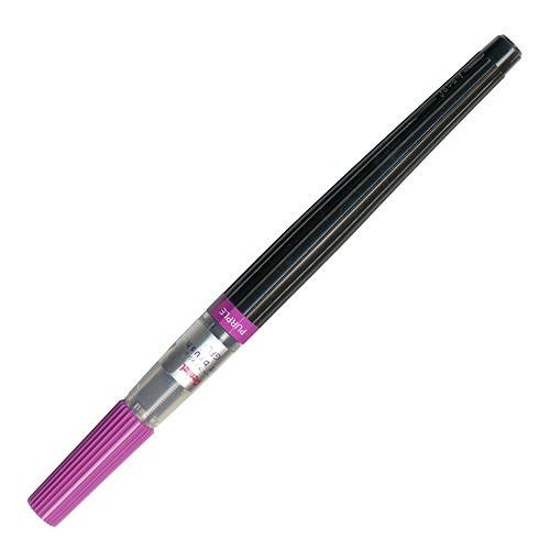 ぺんてる アートブラッシュ パープル XGFL-150JANコード：4902506291592個装サイズ:重さ:40×115×230mm:18g本体サイズ:重さ:Φ13×175mm:13g材質:キャップ:PP、前軸 リング:再生PP 後軸:再生PE 穂先:ナイロン繊維Pentel毛筆タイプのカラー筆ペン 文字だけでなく、イラストや絵画にも最適！多彩な技法で、描く楽しさが広がります。 サイズ：（W）40mm×（H）230mm×（D）15mm カラー：パープル [特徴] ・上質感と、ワンランク上の「大人の描画材」の雰囲気を持った、「描く」筆ペンです。 ・全18色の幅広いカラーリング。カートリッジ交換でインキ補充が可能。 ・穂先はコシがあってまとまりが良く、耐久性にも優れたぺんてる伝統の品質。【送料について】北海道、沖縄、離島は送料を頂きます。