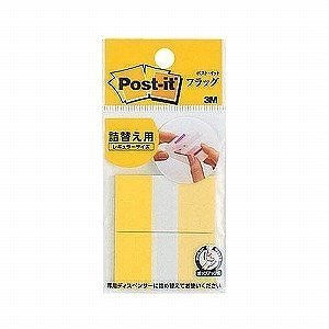 【商品型番】　680RN-3　【商品説明】　●1冊／50枚●セット内容／詰替用　レギュラーサイズ●カラー／イエロー●寸法／タテ43．6×ヨコ25．4mm●材質／ポリエステルフィルム、マットフィニッシュ（つや消し加工）●単位／1パック（2冊入）●メーカー品番／680RN-3