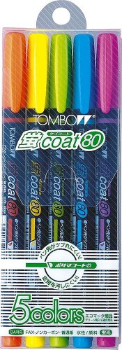 【商品型番】　WA-SC5C　【商品説明】　●インク色／黄、橙、黄緑、空色、桃●線幅／3．8mm●水性顔料蛍光インク●ポリマーコート芯●シングルタイプ●詰め替えタイプ●補充インク／WA−RI●単位（入数）／1セット（5色入）●メーカー品番／WA-SC 5C