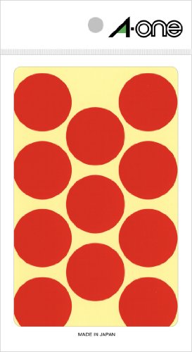 エーワン カラーラベル30MM 07231アカマル