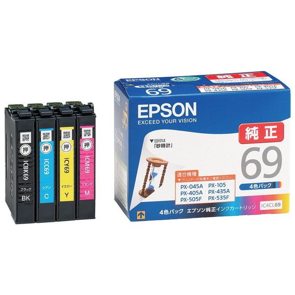 Refill Ink - エプソン インクカートリッジ 4色入 IC4CL69【送料無料】