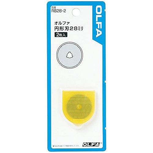 オルファ 円形刃 28ミリ替刃 RB28-2JANコード：4901165101518男女共用オルファ・ロータリーカッター28mm用替刃【特徴・機能】ロータリーカッターS型・・オープナー用の替刃です。直径28mmの円形刃です。ミシン目カッター28にも装着可能です。【送料について】北海道、沖縄、離島は送料を頂きます。