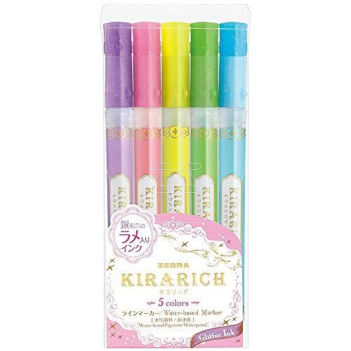 ゼブラ キラリッチ 5色セット WKS18-5C