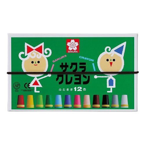サクラ クレヨン太巻12色 LY12RJANコード：4901881142871【本体サイズ】90×152×19mm【12色】黄色・薄橙・茶色・赤・桃色・水色・黄緑・緑・青・灰色・黒・白【特長1】塗りやすさとなめらかさを強調した「やわらかめの...