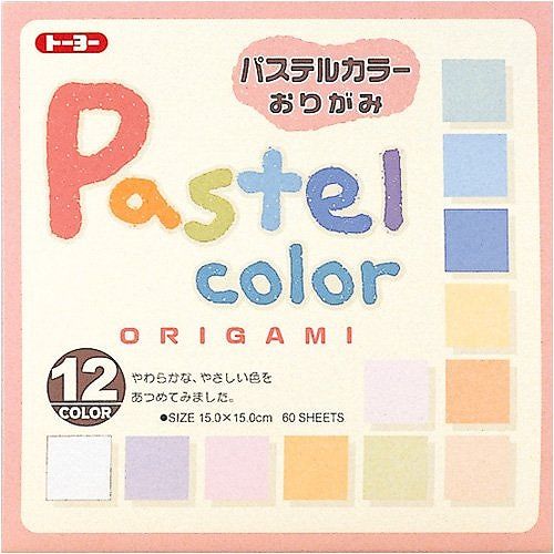 トーヨー パステルカラー折り紙 1018JANコード：4902031005350対象年齢 : 3歳から12色のやわらかな色をあつめてみました男女供用パステルカラー折紙 001018サイズ 幅15.0×奥15.3×厚0.5cm 芯硬度 12色60枚入り やわらかなやさしい色のパステルカラーおりがみです。【送料について】北海道、沖縄、離島は送料を頂きます。