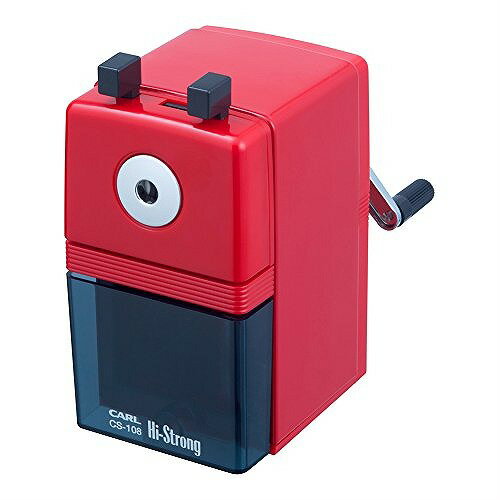 カール 鉛筆削器 ハイストロング CS-108-RJANコード：4971760102326品番：CS-108-R巾81×奥145×高154.5mm重量：420gABS製。【送料について】北海道、沖縄、離島は送料を頂きます。
