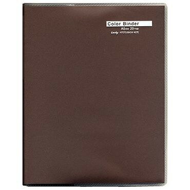 ラッキー バインダーノート A5 ブラウン バ-802-2JANコード：4977762230029ビニール表紙・金属バインダー使用リーフ20枚セット同じカラーで選べる3サイズ(A5、B5、A4)【送料について】北海道、沖縄、離島は送料を頂きます。