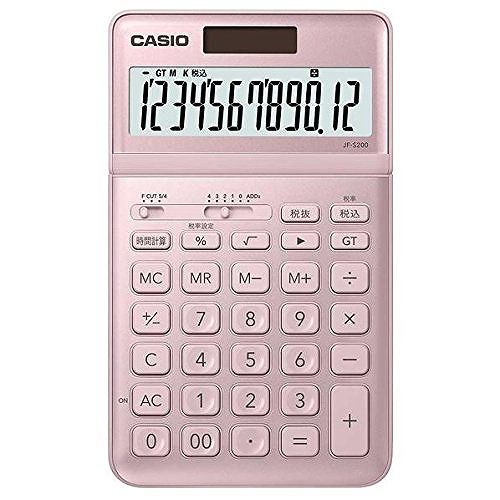 カシオ 電卓 12桁 (ライトピンク)CASIO スタイリッシュ電卓 ジャストタイプ JF-S200-PK カシオ 電卓 12桁 (ライトピンク)CASIO スタイリッシュ電卓 ジャストタイプ JF-S200-PK