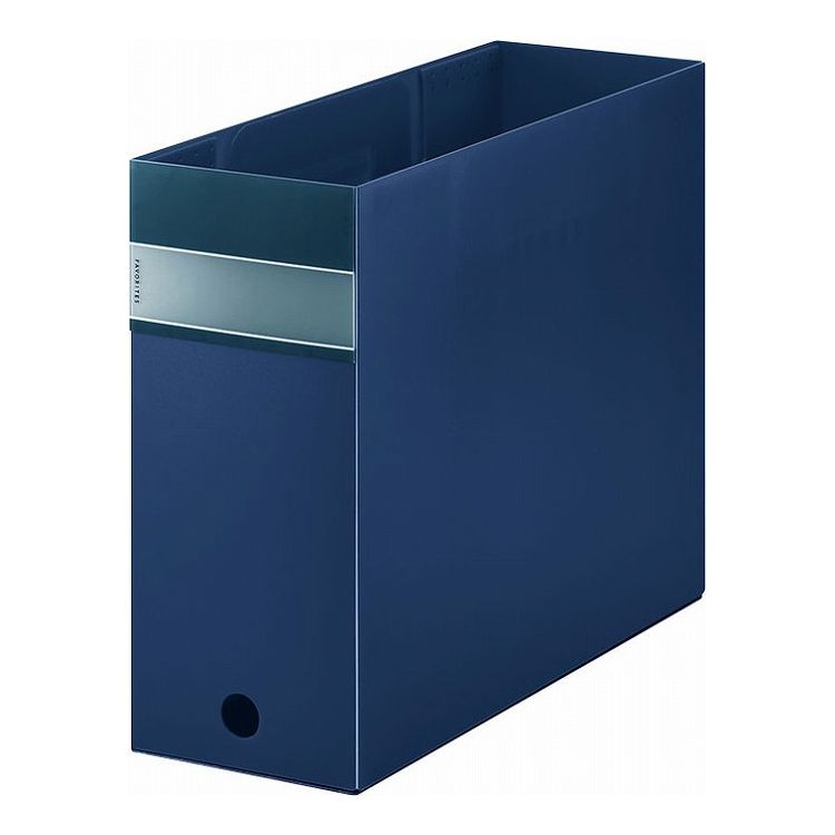 Magazine Boxes - キングジム FV ボツクスフアイル 透明 ネイビー FV4903T 文具 文房具 勉強 学習 試験 テスト 資格 小学校 中学校 高校 大学 デスク ワーク 仕事