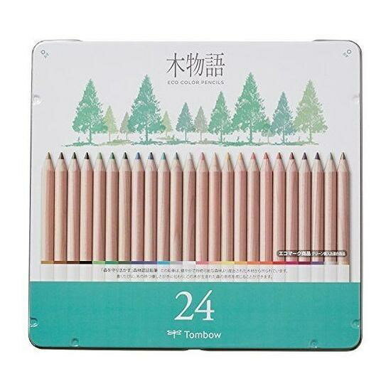 【まとめ買い3個セット】 トンボ鉛筆 缶入色鉛筆 S木物語 24色 文房具 文具 色鉛筆【ポイント10倍】【送料無料】