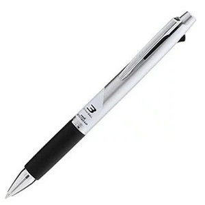 三菱鉛筆 - 【単品10個セット】 三菱鉛筆 3色ボールペン ジェットストリーム 0.7 SXE380007.26 シルバー【送料無料】【ポイント10倍】【送料無料】