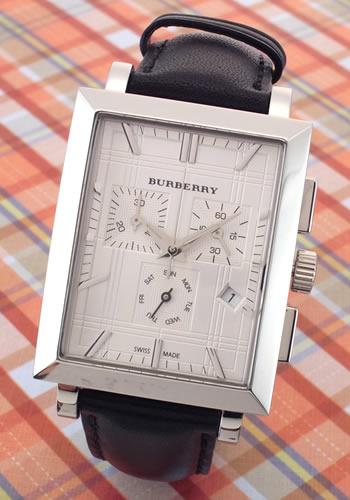 バーバリー BURBERRY 腕時計 Heritage（ヘリテージ・クロノグラフ） スクエア メンズ レザーストラップウオッチ BU1327