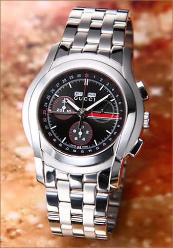 グッチ GUCCI 腕時計 GQ5505SSクロノグラフ XL BK GRG YA055206【送料 ...