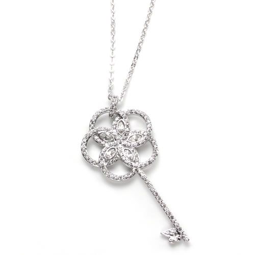 スワロフスキー Balthazar フラワー・キー モチーフ クリスタル・パヴェ ロング ペンダント ネックレス 5070889のサムネイル