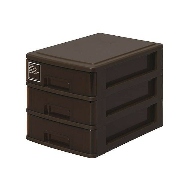 サンコープラスチック 日本製 レターケース A5 幅19×奥行27×高さ19cm 3段 収納ケース ブラウン シルキー 503 BR(代引不可)【送料無料】