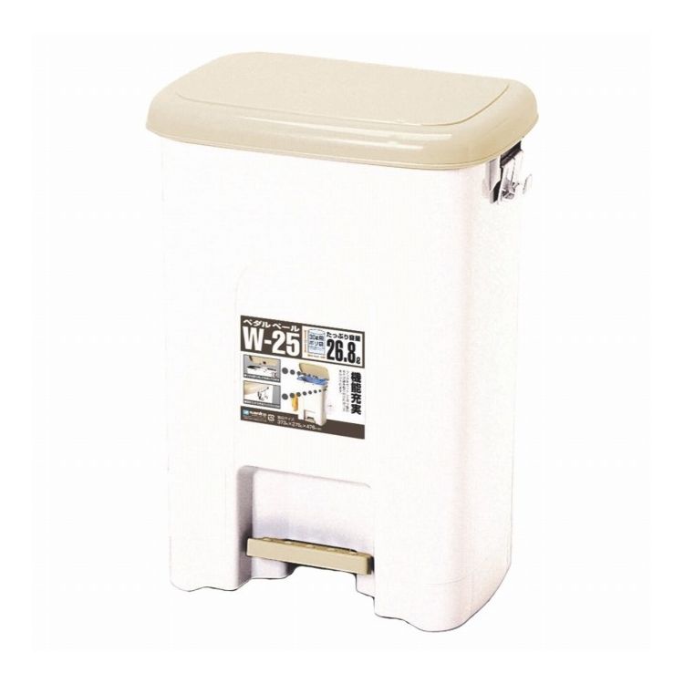 Dustbins - サンコープラスチック ゴミ箱 25L ペダルペール ペダルペール W-25 LBE(代引不可)【送料無料】
