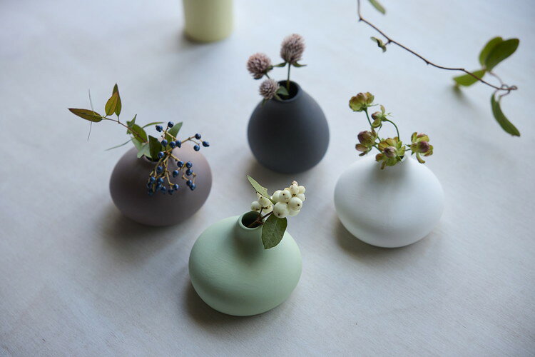 丸利玉樹利喜蔵商店 花瓶 AYAフラワーベース ラウンド 陶器 おしゃれ かわいい ブラウン(代引不可) [3]