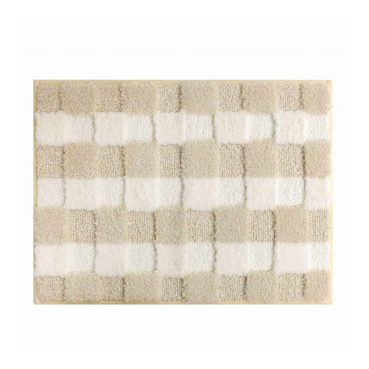 バスマット マット 瞬間吸水!しゃりさらバスマット マット 45×60cm ベージュ オカトー(代引不可)