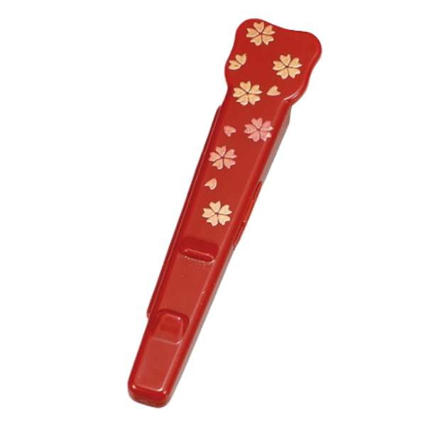 日本製 箸箱 携帯用 箸キャップ 箸置き さくら 赤 たつみや(代引不可)