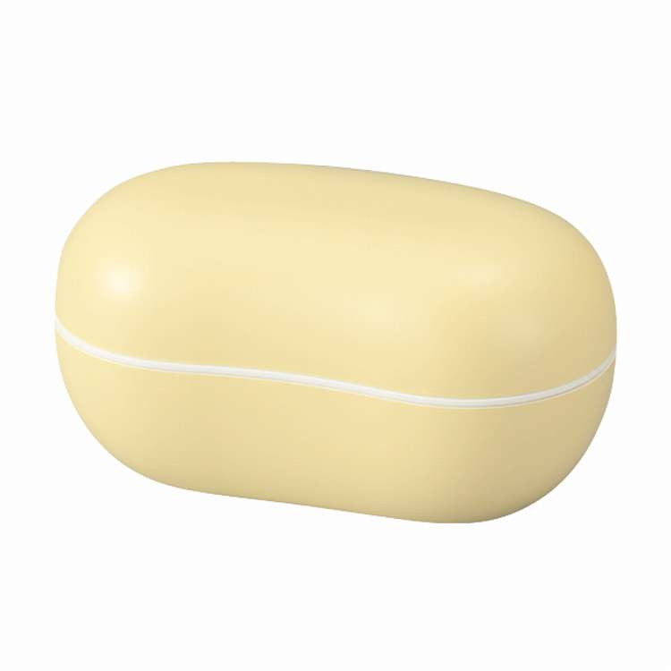 【商品説明】使いやすく詰めやすい1段弁当箱360mlです。ドーム型の中蓋でふわっと盛り付けができます。傷が付きにくく汚れが落ちやすいコーティングがされています。中蓋以外は、電子レンジ・食洗機対応です。安心の日本製です。【商品情報】■サイズ約 幅14.9×奥行9.1×高さ7.5（cm）■材質蓋・本体：PET樹脂とABS樹脂の成型品　中蓋：ポリエチレン　バンド：天然ゴム・レーヨン■容量約 360ml■生産国日本製■セット内容1個　（本体・バンド）■備考食器洗い乾燥機：部品によって使用不可　電子レンジ：ふたを外して使用可能　※電子レンジを使用する際は蓋を完全に閉じた状態で使用しないでください　※中蓋は電子レンジ・食洗機非対応【代引きについて】こちらの商品は、代引きでの出荷は受け付けておりません。【送料について】北海道、沖縄、離島は送料を頂きます。LINKピンクイエローピスタチオホワイト