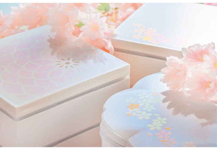 リコメン堂のお重 2段 15.0角二段重 桜 たつみや(代引不可)【送料無料】｜アングル3