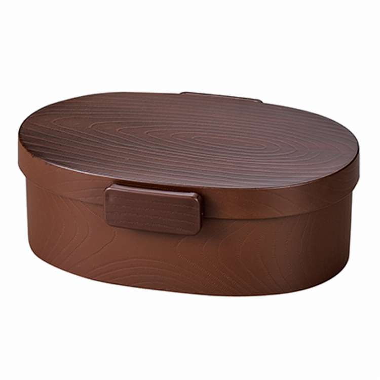 日本製 弁当箱 さっと洗えるお弁当箱 プレミアム 木目小判弁当 大 800ml タイト式 栃木目 たつみや(代引不可)【送料無料】
