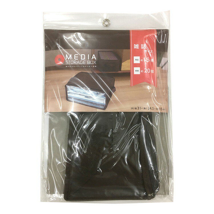 収納ボックス 新聞紙サイズ 幅31×奥行25×高さ15cm メディア収納 布製 東洋ケース(...