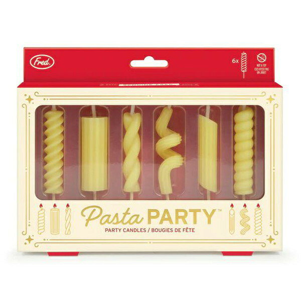 【商品説明】ケーキの上に立てるだけでサプライズ演出ができるパーティーキャンドルです。火を灯す前から、テーブルに会話と笑顔が生まれる、遊び心たっぷりのユニークなデザインです。お誕生日、記念日、ホームパーティーにおすすめです。【商品情報】■サイズ約 幅16.5×奥行2.5×高さ12.5（cm） パッケージサイズ 約 幅16.5×奥行2.5×高さ12.5（cm）■セット内容【パスタ】6本セット 【きのこ】10本セット【代引きについて】こちらの商品は、代引きでの出荷は受け付けておりません。【送料について】北海道、沖縄、離島は送料を頂きます。