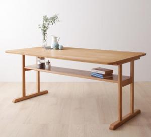 ダイニングテーブル 4人 天然木 モダンテイスト 棚付き ソファダイニングシリーズ ダイニングテーブル単品 高さ64 幅150 組立設置付(代引き不可)【送料無料】