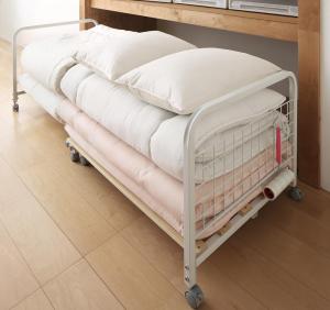 ランドリー収納 ワードローブ クローゼット 湿気に強い桐すのこ伸縮布団収納ラック(代引き不可)【送料無料】