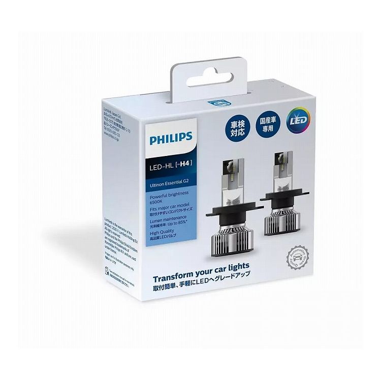 PHILIPS フィリップス Ultinon Essential LEDヘッドライトバルブ H4 6500K ドライバーボックス一体型 11342UE2X2【ポイント10倍】【送料無料】